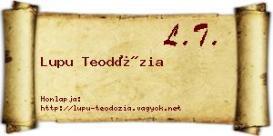 Lupu Teodózia névjegykártya